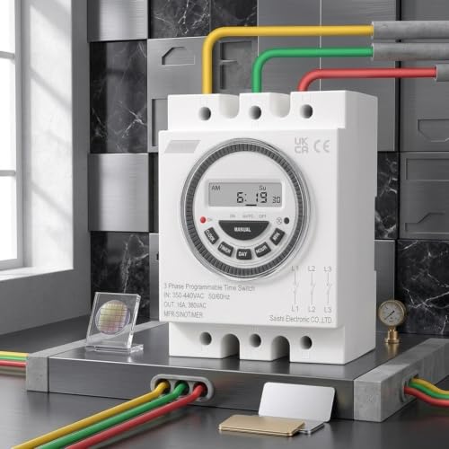 Interruptor temporizador trifásico programable TM619 de 380V para control industrial de 7 días 4