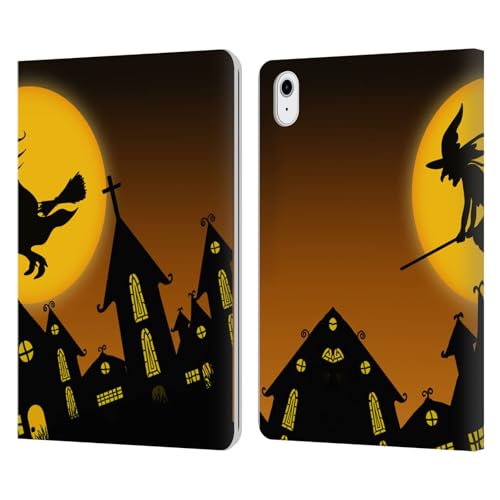 Carcasa de cuero Apple iPad Air 2022 2020 tipo libro Simone Gatterwe Bruja Halloween