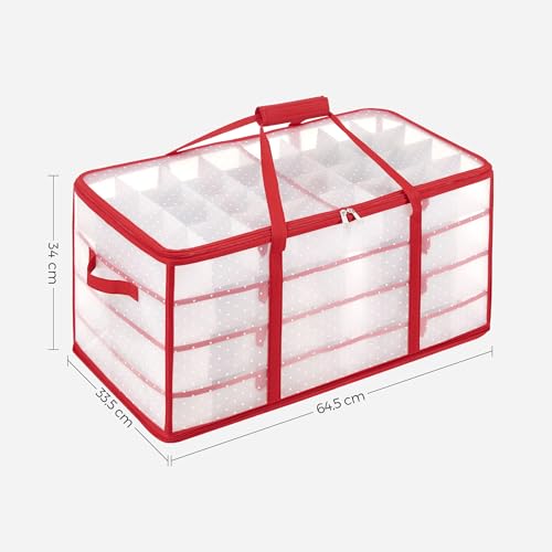 SONGMICS Aufbewahrungsbox für Weihnachtskugeln, 64 Fächer, Kunststoff – Ansicht 6
