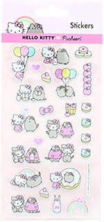 Hello Kitty x Pusheen Stickers Sheet | 25 Stickers Sheet | Stationery supplies | Scrapbook Stickers | Puffy Stickers | Party Bag Fillers | Christmas Stocking Fillers