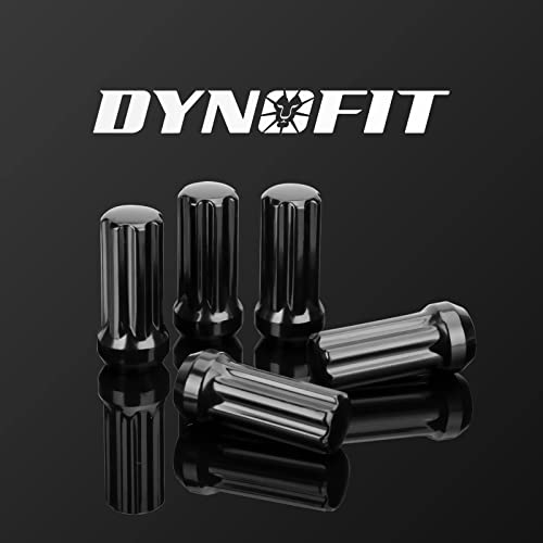 Dynofit 14Mmx1.5 Wheel Lug Nuts, 24X Black M14X1.5 Lug Nut, Conical/Cone Bulge Seat, Closed End Lug Nuts With 2 Socket Keys For Chevy Gmc Cadillac Lincoln Saab Saturn 6 Lug Aftermarket Wheel #TOP6