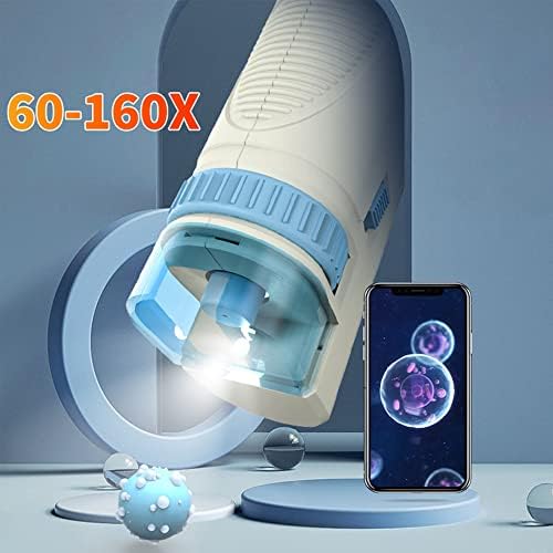 Pocket Microscope for Kids - Portable Mini Microscope 60x-160x with LED Light, Handheld Microscope for Kids and Students Microbiological Observation Learning, Surprise Gift for Children's Day(Blue) 2 41ZpPPbsojL. AC