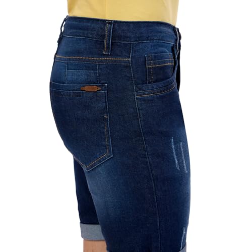 Image of BEEVEE Mens Denim Lycra RAW Fixed Waist 3 /4th Short.