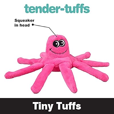 Snuggle Puppy - Plush Tender-Tuffs Tiny Octopus and Dolphin Bundle -  with Snuggle Puppy and Small Tough Dog Toys with Puncture Resistant Squeaker