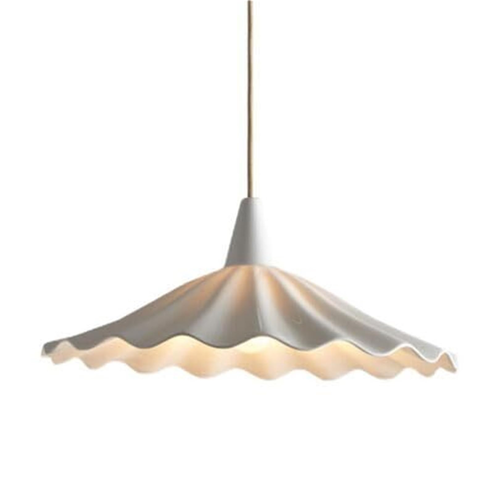 HUAYUSEDF Ceramic Pleated Pendant Lamp Chandelier Hanging Lighting Ceiling Fixture E27 Flush Mount for Bedroom Dining Room