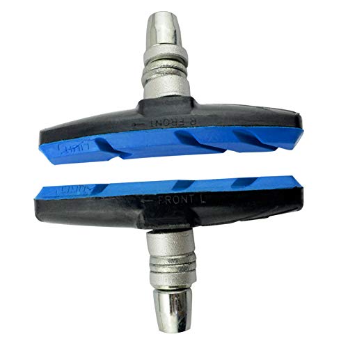Ahl Bike Brake Pads Bicycle Brake Shoes Set,69Mm For Cruiser Mtb Mountain Bicycle Universal V-Brake Blocks With Hex Nut And Shims, No Noise No Skid (Blue) #TOP3