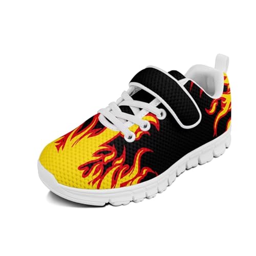 Howilath Sneakers for Boys Single Buckle Running Shoes Athletic Sneaker with Non-Slip Sole