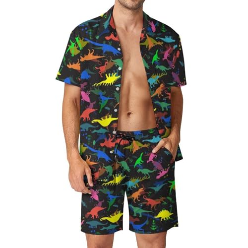 Chemise Hawaïenne Homme Dinosaures Ensemble Anti Transpiration
