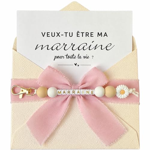 Cadeau Demande Marraine – Carte Veux-tu être ma Marraine ? avec Porte-Clés – Annonce...