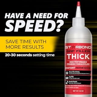 STARBOND Thick CA Glue Complete Refill Kit (453-gram) - Premium Cyanoacrylate Glue for Mitre Joint Bonding, Woodworking, Carpentry, Archery Fletching, 16 oz
