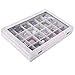 AUTOARK Ice Velvet Clear Lid 24 Grid Jewelry Tray Showcase Display Organizer,AJ-022