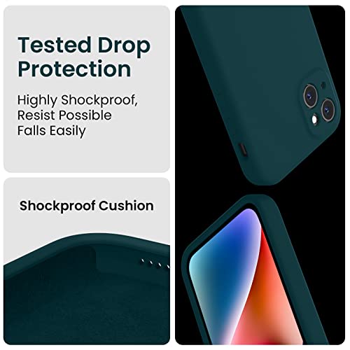 Image of FireNova Designed for iPhone 13 Case, Silicone Upgraded [Camera Protection] Phone Case, Soft Anti-Scratch Microfiber Lining Inside, 6.1 inch, Teal