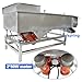 TECHTONGDA Straight Vibrating Sieve Screen Shaker Electric Linear Sifter Machine Stainless Steel Two Layers Two Motors 8mm 6mm Screen Size 15.7×37.4inch 110V