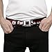 Friday the 13th Belt, Seatbelt Buckle Belt, Friday the 13th Jason Voorhies Mask Text Black Red White, 30 to 44 Inches