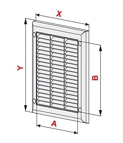 Air Vent Grill 190mm x 190mm with Adjustable Shutter and Fly Screen/Net/Mesh Ducting Ventilation Cover TK2 - Image 2