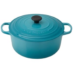 Le Creuset Enameled Cast Iron Signature Round Dutch Oven, 7.25 qt., Caribbean