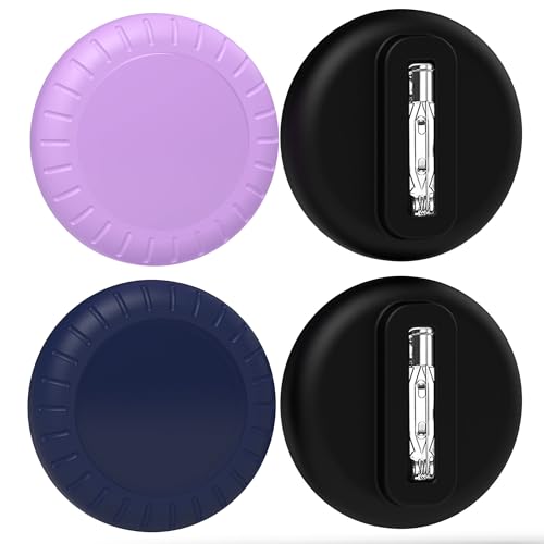 for AirTag Holder for Kids Hidden-4 Pack with Pin, Waterproof Silicone for Air Tagholder,Anti Lost, Lightweight GPS Tracker Case for Child,Elderly,Luggage,Clothes,Backpack(Black/Black/Blue/Purple)
