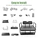 10L0L Heavy Duty Golf Cart Rear Flip Folding Back Seat Kit for EZGO TXT 1995-Up, Integrated Seat Belt Mountsm, Deluxe Flip Folding Rear Back Seat Kit