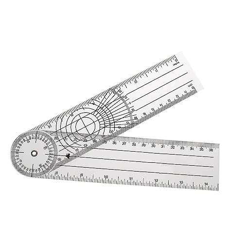 DIYEAH 360degree Spinal Goniometer Medical Angle Ruler Angle Protractor for Physical Therapy Multi-Angle Measuring Ruler Tool Digital