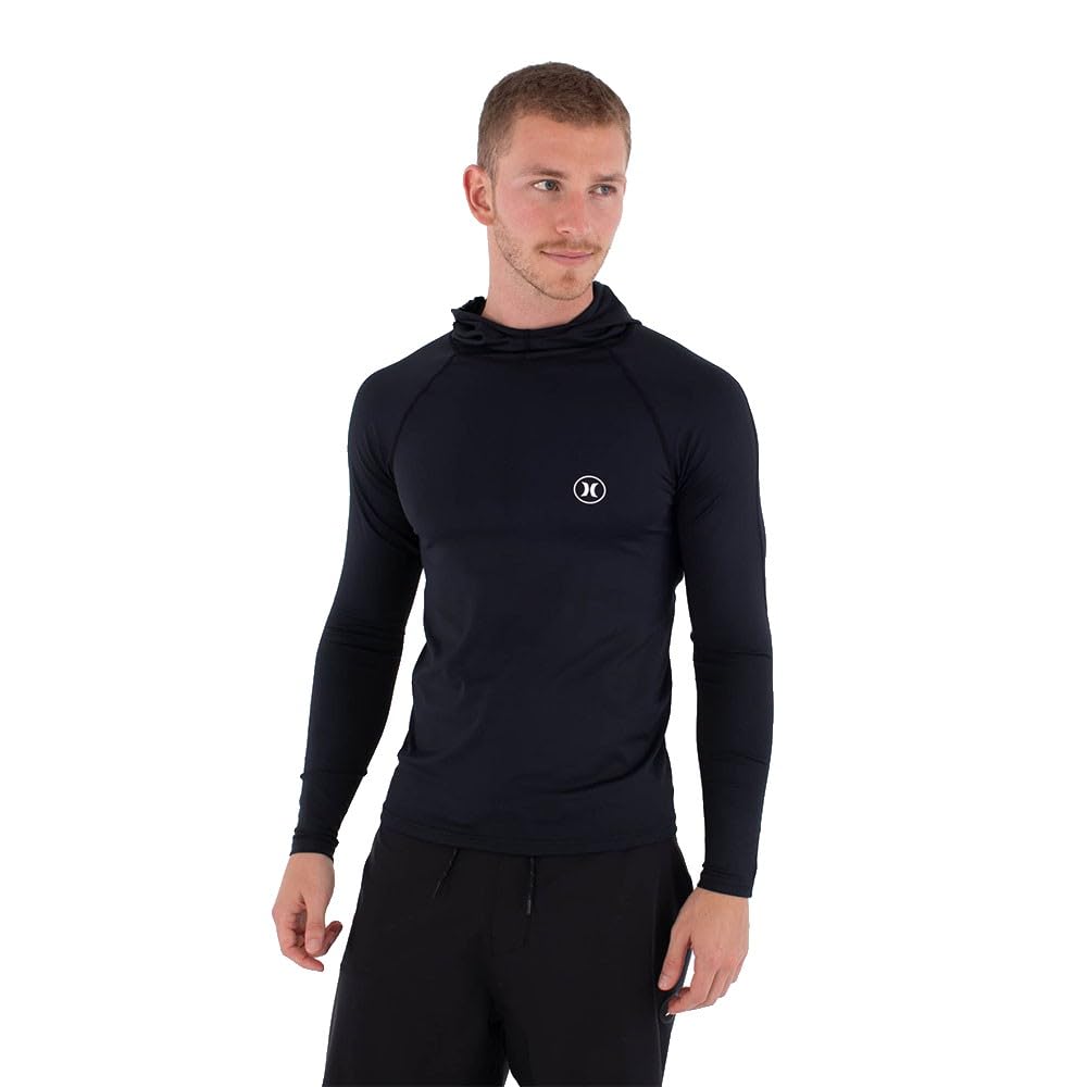 Hurley Rash Slim FIT LS ICON Hooded Black