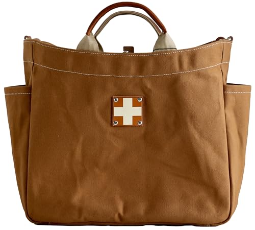 [木の庄帆布] KinoshoTRANSIT A4トートバッグ ビジネス キャンバス ブリーフケース A4サイズトート K-KHG21-03A4T 国産 (67 キャメル)