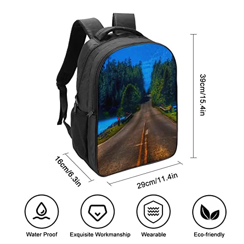Sac d'école cool 3D road travel backpack ergonomique - 2