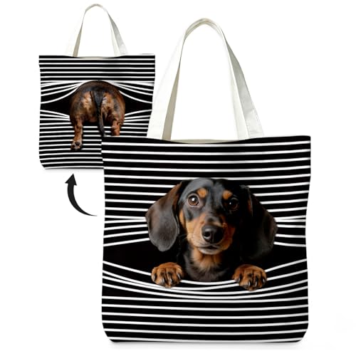 LIANGW Cute Dog Tote Bag for Women, Dog Lovers Gifts Pet