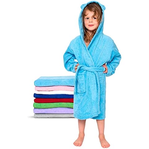 Twinzen Kids' Cotton Hooded Bathrobe Cover