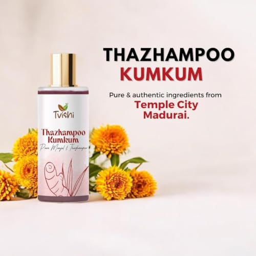 Image of Thazampoo Kumkum | Organic Maroon Bindi Powder for Women | Kumkum for Pooja | Organic Sindoor Powder | Non-Staining Aromatic Formula (maroon, 50 g)