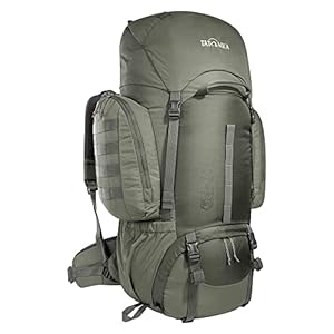 Tatonka Trekkingrucksack Akela 45l - Tourenrucksack für Jugendliche - Mit Rückensystem und zwei großen Reißverschluss-Seitentaschen - PFC-frei - 45 Liter Volumen (stone grey olive), 1444