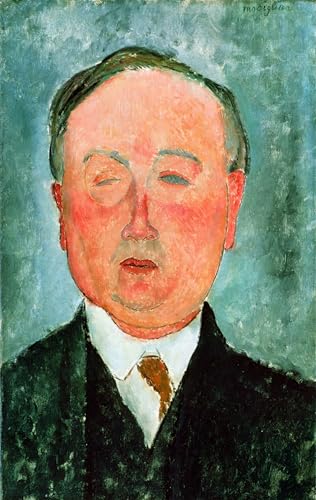 Peinture huile imprimée Modigliani L'homme au monocle, un art intemporel pour votre intérieur