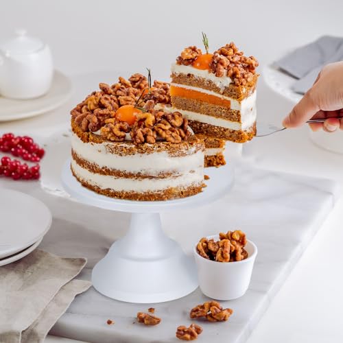 Di Qiu Ren 10Pcs Cake Stand Set, White Dessert Table Display Set, Metal Round Cake Stand With 3-Tier Plastic Cupcake Stands thumb #2