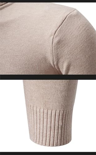 Men’s Pullover Knitted High Neck Sweater Winter Warm High Neck Casual Sweatwear Tops Jumper3