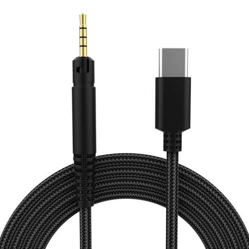 Puiixur USB C to 2.5mm Audio Cable Compatible with Sennheiser HD598 HD598SE HD598SR HD598CS HD599 HD579 HD560S HD558 HD518 Headphones, Type-c to 2.5mm Aux Cord for iPhone 15 16 PC Smartphone, 5FT