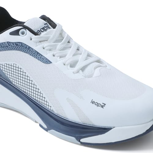 Image of Liberty Leap7x EVELSTER-E Men Sports Running Shoes - Black & White | Comfortable and Durable Lace-Up Closure - Suitable for Lacing Walking, Gym, Jogging and Outdoor Shoes for Man - Cushioned Footbed