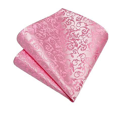 Image of Enlision Mens Ties Solid Color Satin Necktie Ties for men Handkerchief Cufflinks Pocket Squares for Wedding