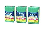 Always Ultra Thin Pads for Women, Size 1 Regular Absorbency Without Wings Unscented, 44 Count - Pack...