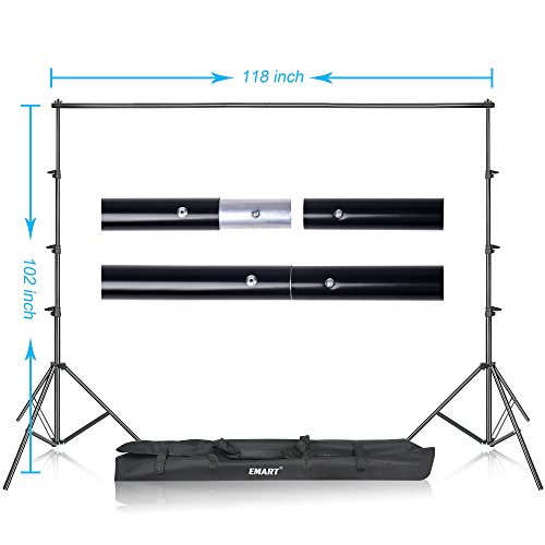 Emart Photography Backdrop Continuous Umbrella Studio Lighting Kit, Muslin Chromakey Green Screen And Background Stand Support System For Photo Video Shoot #TOP1