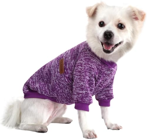 HuaLiSiJi Dog Jumper Large Dog Sweatshirt Chihuahua Jumper Fleece Inside Soft Cozy