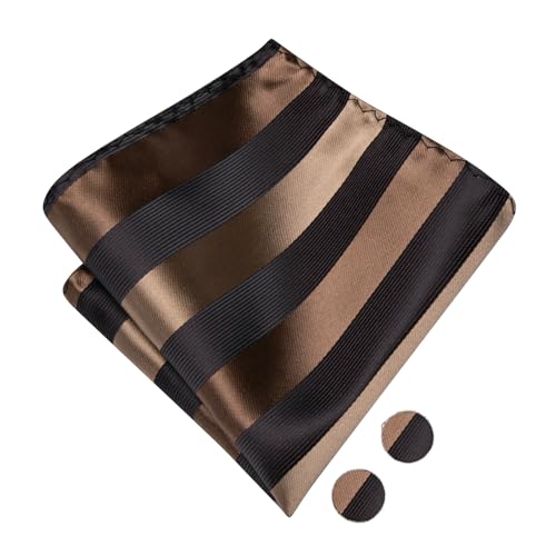 Image of Hi-Tie Bow Ties for Men Pre-Tied Pocket Square with Cufflinks Mens Bowtie Sets for Wedding Formal Party