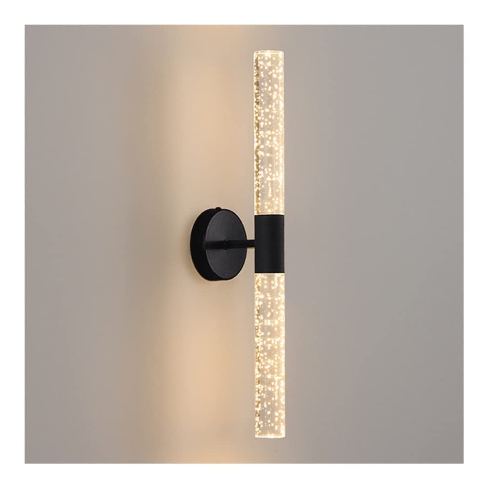 HPTHLY Led Wall Mount Light Fixture Bubble Wall Sconce Bedroom Crystal Lamp Bathroom Wall Decor Indoor Wall Lantern,Gold-Warm Light (Dark-Warm Light (3000K))