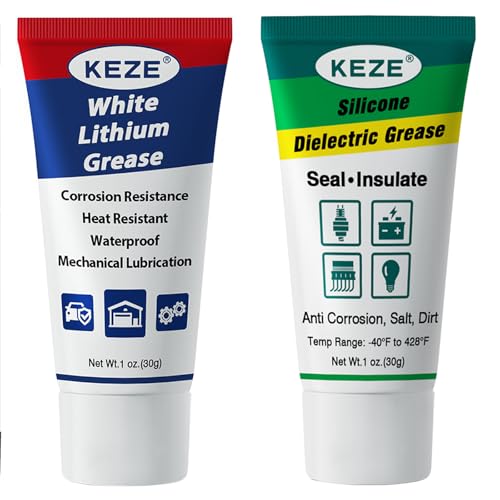 Keze White Lithium Grease Automotive 1 oz and Dielectric Grease 1 oz