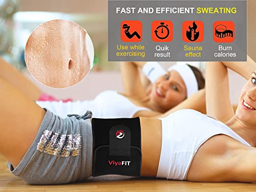 Viyafit Waist Trimmer Belt, Premium Waist Trainer For Women & Men Weight Loss Red #TOP1