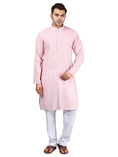 Image of Uri and MacKenzie Mens Cotton Woven Casual Kurta Pajama set