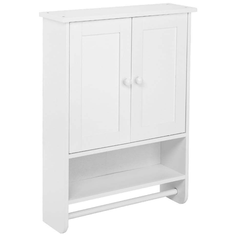 Bathroom Wall Cabinet with Towel Bar, 19.3