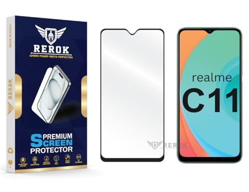 Image of Gorilla Tempered Glass Screen Protector Compatible with Realme C11 [Pack of 1] | Edge-to-Edge, Bubble-Free, Case Friendly, Easy Installation Kit
