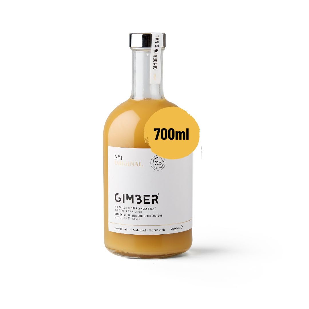 GIMBER N°1 700 ml – Biologisches Ingwerkonzentrat | Alkoholfrei & natürlich | Bio-Getränk aus Ingwer | Premium Bio-Essenz für Drinks, Cocktails & gesunde Erfrischung