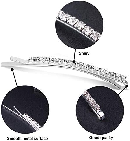 Shiny Hair Clips, Sweet Hair Barrettes, Headwear Styling Hair Accessories, Hair Pin for Girls Ladies Women Party Wedding Daily Dress (silver10pcs)