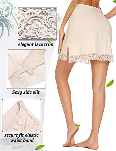 Image of Avidlove Half Slips for Women Underskirt Short Lace Trim Above Knee Half Slip