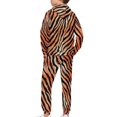 Xpyiqun Tracksuits for Girls 5-12 Years Graphic Hoodies and Joggers Sweatpants 2 Piece Clothing Set Kids Long Sleeve4